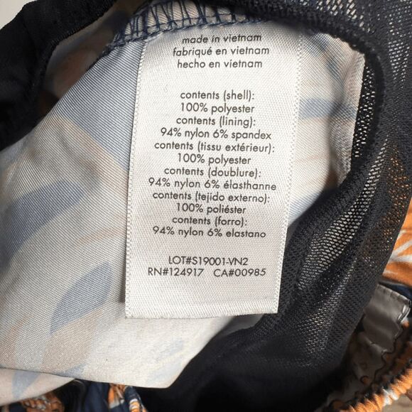 Onia Men's The Calder Tropical Drawstring Swim Trunks Shorts Multicolor Large - Picture 5 of 8